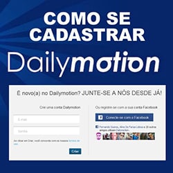 Cadastrar Dailymotion