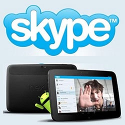 Entrar Skype tablet Android